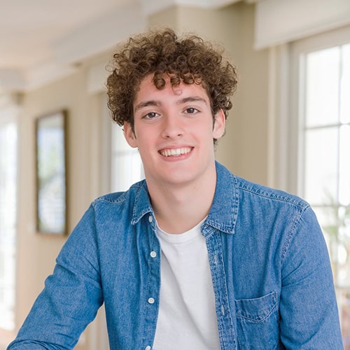 Teen smiling at Cook Orthodontics in Augusta, ME