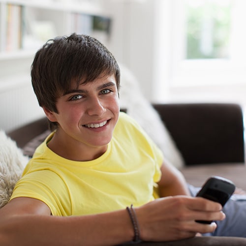 Teen smiling at Cook Orthodontics in Augusta, ME