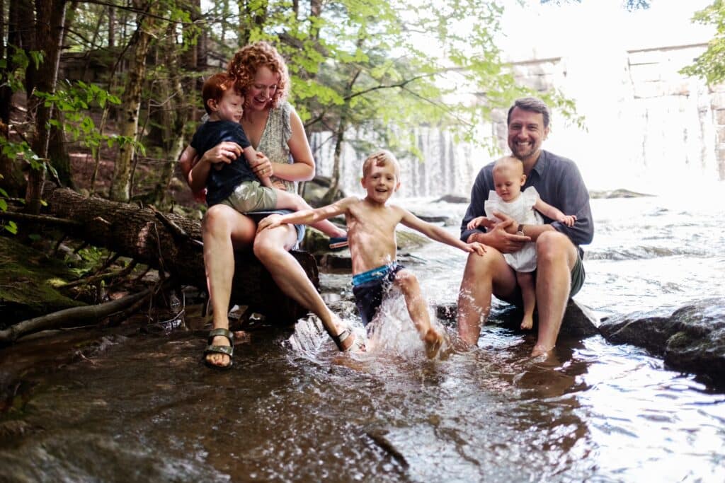 Family having fun at Cook Orthodontics in Augusta, ME